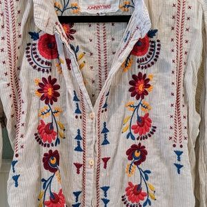 Johnny Was long sleeve button up shirt